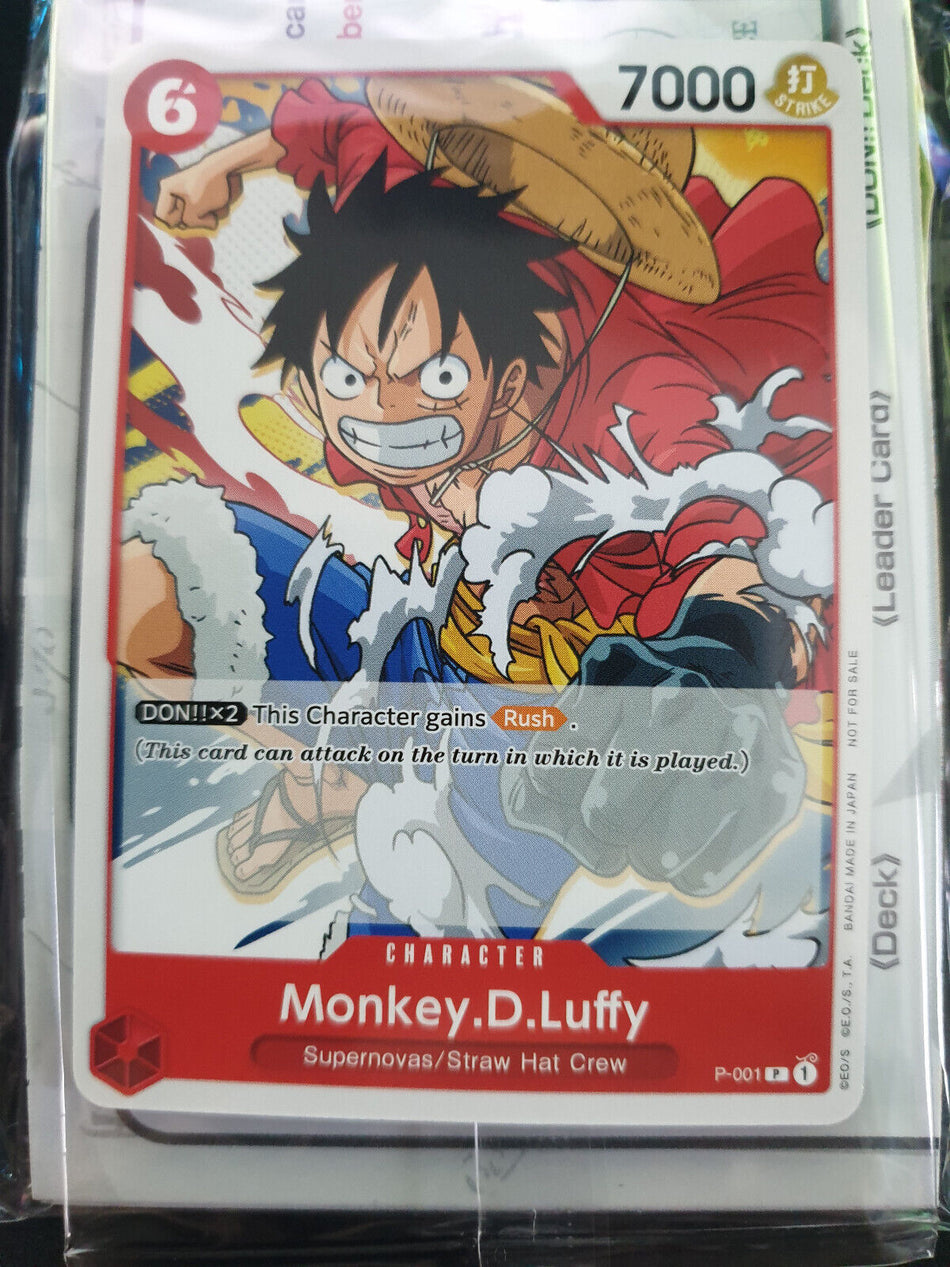 One Piece Card Game ! Super Pre-Release Luffy Card Alt Art P-001 Version Anglaise !