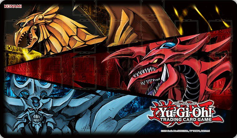 Yu-gi-Oh ! Tapis/Playmat - Egyptian God Slifer, Obelisk, & Ra